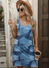 Load image into Gallery viewer, 2024 spring and summer Europe and the United States cross-border new women's clothing Amazon independent station trend Denim printing women's dress women

