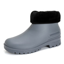Load image into Gallery viewer, Cross-border Japanese Rain Shoes Women's Adult Non-slip Short Rain Boots Kitchen Work Waterproof Platform fleece-lined Water Shoes Women
