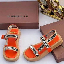 Load image into Gallery viewer, Women's Woven Belt Sports Velcro Beach Sandals
