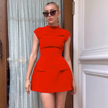 Load image into Gallery viewer, PC064 Europe and the United States cross-border spring new waist fashion sexy workplace street trend personality design dress
