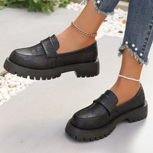 Load image into Gallery viewer, Foreign Trade Large Size Loafers for Women 2025 Spring New Flats National Style Heightening Platform Shoes Lazy One-Legged Women's Shoes
