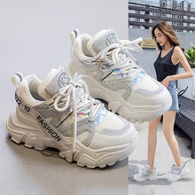 Load image into Gallery viewer, 2026 Spring and Autumn Style Dad Shoes, Internet Celebrity Rhinestone Breathable Genuine Leather Shoes for Petite People, Popular Purple Thick-Soled Sports Shoes, Trendy on Instagram
