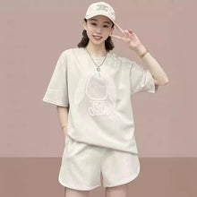 Load image into Gallery viewer, 2024 summer new ladies sportswear suit casual fashion short sleeve two-piece small fashionable
