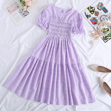 Load image into Gallery viewer, Chiffon Short-sleeved Dress for Women New ins Sense Niche Mid-length French Douyin Slimming Look Skirt
