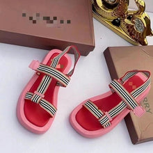 Load image into Gallery viewer, Women's Woven Belt Sports Velcro Beach Sandals
