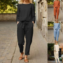 Load image into Gallery viewer, Ladies Linen Casual Two-piece
