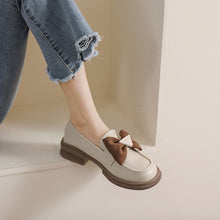 Load image into Gallery viewer, Women's Bow Retro Thick-soled Loafers
