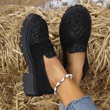 Load image into Gallery viewer, Ladies Leopard Print Suede Shoes
