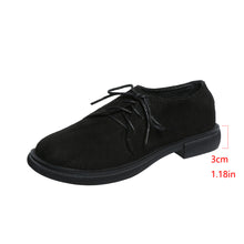 Load image into Gallery viewer, Ladies shoes 2024 spring and autumn new European and American foreign trade plus size round head lace-up fashion shoes wholesale

