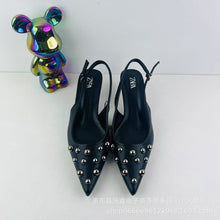 Load image into Gallery viewer, Women's Shallow Rivet Pointed Toe Shoes

