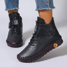Load image into Gallery viewer, Cross-Border Popular Women's Shoes Fleece-Lined Warm High-Top Cotton Shoes Winter Hand-Stitched Mom's Shoes Amazon Soft Sole Flat Bottom
