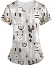Load image into Gallery viewer, Women's Animal Print Top Short Sleeve

