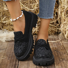 Load image into Gallery viewer, Ladies Leopard Print Suede Shoes

