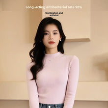 Load image into Gallery viewer, Women's half turtleneck bottoming shirt
