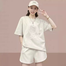 Load image into Gallery viewer, 2024 summer new ladies sportswear suit casual fashion short sleeve two-piece small fashionable
