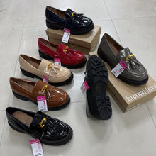 Load image into Gallery viewer, New Arrival Spot European and American Foreign Trade Women's Shoes Square Heel Tassel Buckle Loafers
