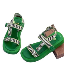 Load image into Gallery viewer, Women's Woven Belt Sports Velcro Beach Sandals
