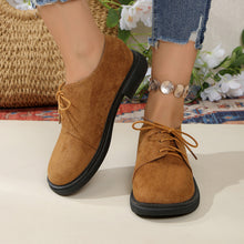 Load image into Gallery viewer, Ladies shoes 2024 spring and autumn new European and American foreign trade plus size round head lace-up fashion shoes wholesale

