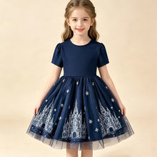 Load image into Gallery viewer, Summer New Kids Clothes Children Elegant Short Sleeves Girls Dress Fashion Princess Dress For Baby Girls Birthday Party Clothing
