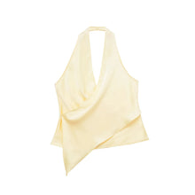 Load image into Gallery viewer, HH Women Fashion Halter Tops Draped Asymmetrical Hem Elegant Satin Sleeveless Summer Vest Female Casual Party Polka Dot Tops
