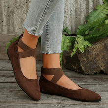 Load image into Gallery viewer, Womens Shoes Ballet Flats Shoes Ladies Sandals Strap Non Slip Ankle Elastic Belt Cute Ballerina Ladies Elegent Flats Heel Shoes
