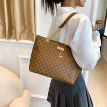 Load image into Gallery viewer, Women's Large Capacity Plaid Tote Shoulder Bag
