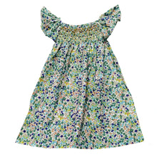 Load image into Gallery viewer, Floral Summer Dress for 1 2 3 4 5 6 Years Girls Smocking Design with Flying Sleeve Baby Toddler Daily Cute Clothes
