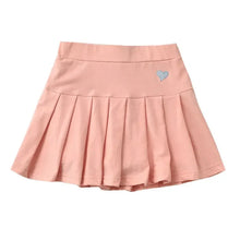 Load image into Gallery viewer, JK Skirt Shorts Children Miniskirt Summer Girls Candy Color Embroidered Heart Design  Simple Pleated Skirt Safety Pants Design
