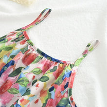 Load image into Gallery viewer, Summer Fashion 3-7 Years Girl Print Dresses with A Bag 2Pcs Set Floral Suspender Kids Casual Clothes
