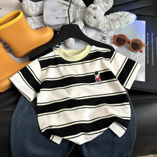 Load image into Gallery viewer, Summer Cotton Children Stripe Short Sleeve T-shirt For Boys and Girls Vintage Fashion Tops
