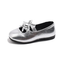 Load image into Gallery viewer, Girls' Princess Dance Shoes | Soft Sole Leather Bow Flats (Ages 3–12)
