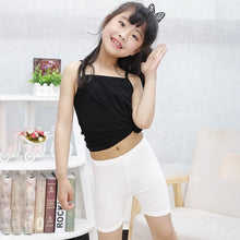 Load image into Gallery viewer, 2Pcs Summer Solid Color Kids Leggings Girls Safety Shorts Cotton Leggings Girls' Beach Shorts Are Suitable For Children Age 2-13
