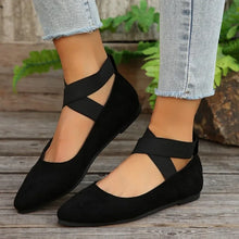 Load image into Gallery viewer, Womens Shoes Ballet Flats Shoes Ladies Sandals Strap Non Slip Ankle Elastic Belt Cute Ballerina Ladies Elegent Flats Heel Shoes
