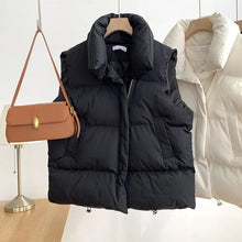 Load image into Gallery viewer, Women's Turn-Down Collar Padded Coat with Adjustable Waist
