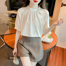 Load image into Gallery viewer, Women's Shirt and Blouse Summer Cute Female Tops Kawaii White Simple Cheap Stylish Elegant Youth Japanese Harajuku Fashion Y2k M
