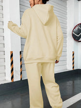 Load image into Gallery viewer, women's autumn winter clothing Hoodies Sweatshirt Trackpants 2-piece set Cotton Fashion drawstring Oversized pullover and pants
