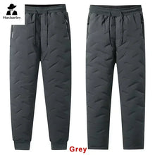 Load image into Gallery viewer, Winter Down Cotton Pants Men's Casual Waterproof Zipper Pocket Thickened Wool Warm Pants Jogger Outdoor Cold-proof Ski Pants 7XL
