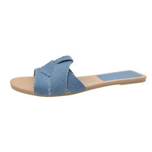 Load image into Gallery viewer, Flat Slippers Casual Shoes Woman 2026 Trend Luxury Summer Elegant Dresses Sandals Beach Designer House Round Toe Brand Bathroom
