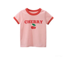 Load image into Gallery viewer, 2025 Summer 2-8 Years Kids Girl Shorts Sleeve T-shirts Printed Little Girl Top Baby Girl T Shirts Children Toddler Girl Clothes
