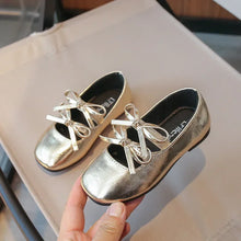 Load image into Gallery viewer, Girls' Princess Dance Shoes | Soft Sole Leather Bow Flats (Ages 3–12)
