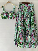 Load image into Gallery viewer, 2026 Summer Women's Clothing Retro Print Sexy Tube Top Suspender Top Two-piece Set + High Waist Pleated Loose Skirt Fashion Suit
