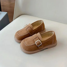 Load image into Gallery viewer, Spring Autumn New Children Shoes Simple Solid Color Girls Leather Shoes Causal Soft Moccasins Fashion Versatile Kids Flat Shoes

