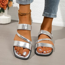 Load image into Gallery viewer, Ladies Fashion Sandals Gold Chain Decoration Comfortable Slip On Flat Bottom Slippers Women's Footbed Casual Summer Shoes
