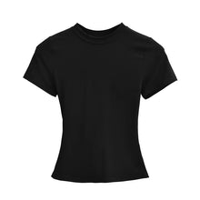 Load image into Gallery viewer, Women's Slim Crew-Neck Cropped Tee
