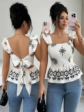 Load image into Gallery viewer, 2026  Spring and Summer Women's Clothing INS Outwear Sexy Shoulder Exposure Slimming Printed Little Shirt S
