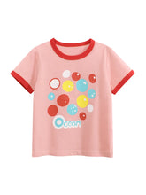 Load image into Gallery viewer, 2025 Summer 2-8 Years Kids Girl Shorts Sleeve T-shirts Printed Little Girl Top Baby Girl T Shirts Children Toddler Girl Clothes
