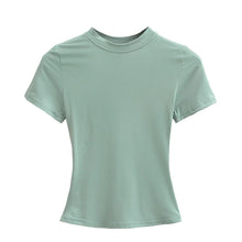 Load image into Gallery viewer, Women's Slim Crew-Neck Cropped Tee
