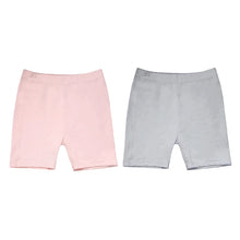 Load image into Gallery viewer, 2Pcs Summer Solid Color Kids Leggings Girls Safety Shorts Cotton Leggings Girls' Beach Shorts Are Suitable For Children Age 2-13
