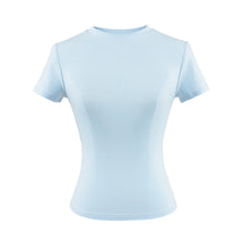 Load image into Gallery viewer, Women's Slim Crew-Neck Cropped Tee

