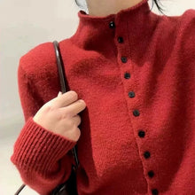 Load image into Gallery viewer, Women Collar Sweater Cardigan
